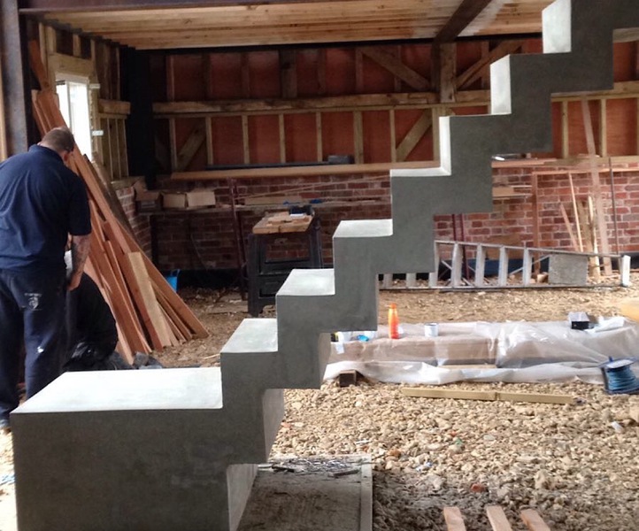 Polished concrete stairs Smooth Concrete Stairs