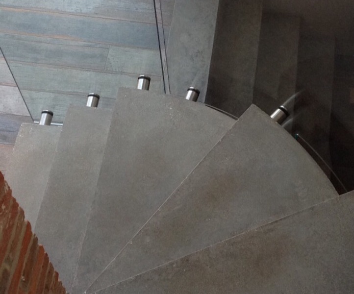 Polished concrete stairs Smooth Concrete Stairs