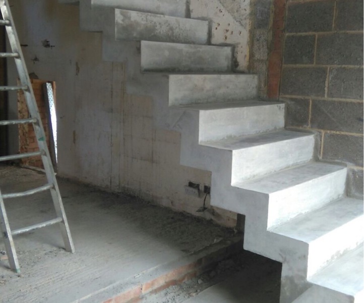 Polished concrete stairs Smooth Concrete Stairs