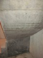 Showing the base and underneath of the concrete stair