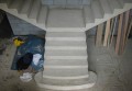 T-shaped stair with half landing