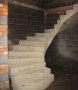 helical stairs with small landing at the head