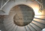 Helical stairs, half-landing and main landing