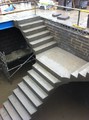 A t-shaped concrete stairs 1100 wide