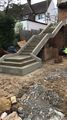 Garden stairs 1300mm wide with closed string