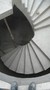 Spiral stair 1 metre wide with landing