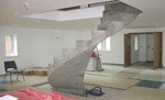 A concrete helical stairs 1m wide