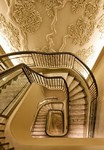 Helical stairs finished with marble