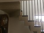 metal balustrade on concrete stairs