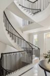 Helical stairs with balustrades