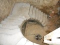 Stair, with 2 half landings and curved edges